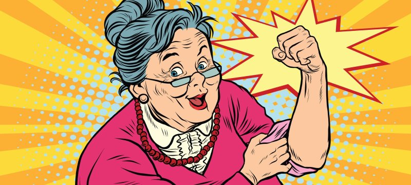 Бабуля мультяшная