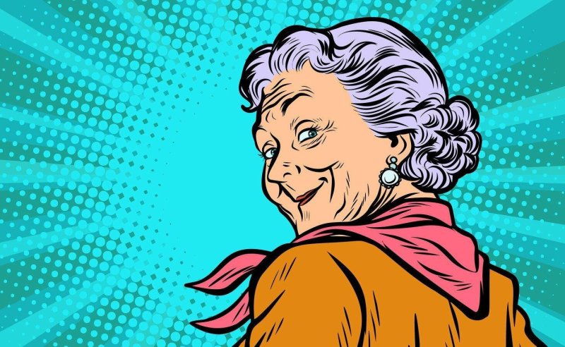 Поп-арт старуха