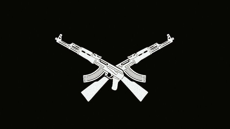 Калаш на черном фоне