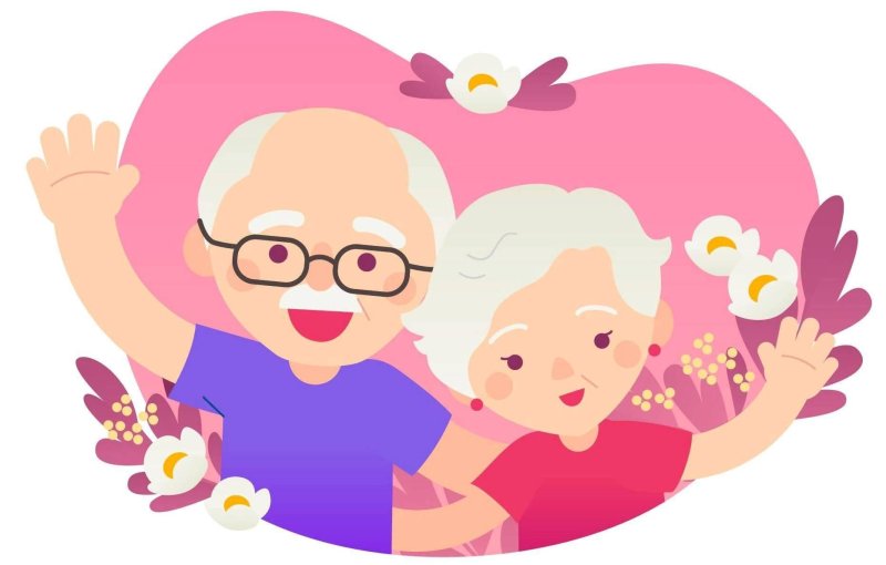 Открытка для бабушки и дедушки