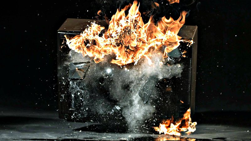 Сгоревший телевизор