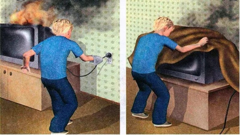 Возгорание электроприборов