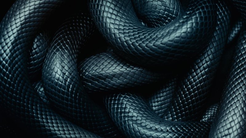 Черная змеиная кожа