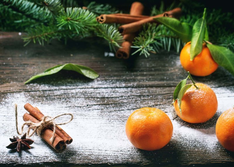 Новогодний мандарин.