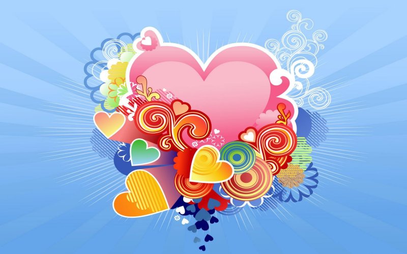 Сердечки фон