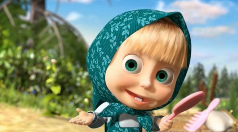 Маша и медведь Маша зелёный в платье