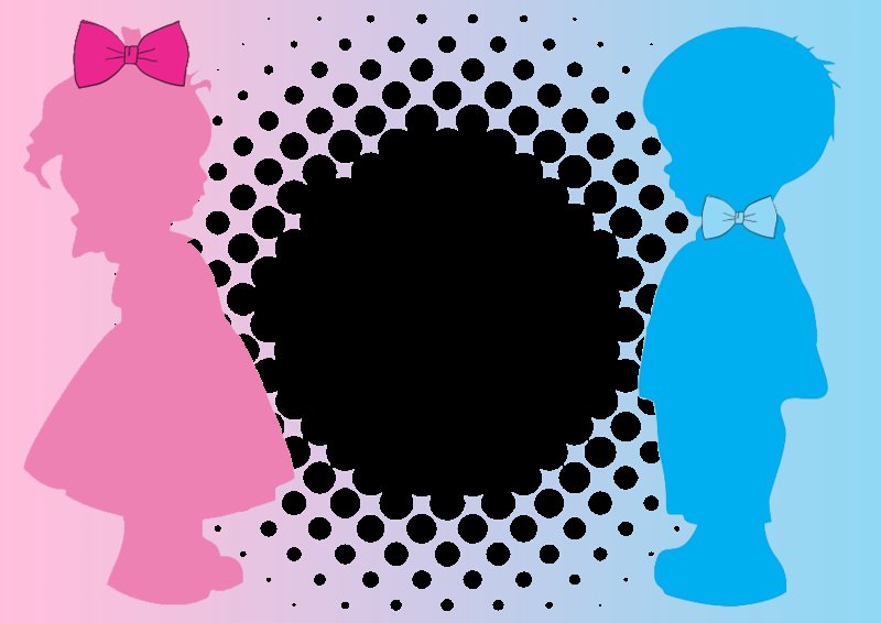 Фон для приглашения на гендер пати