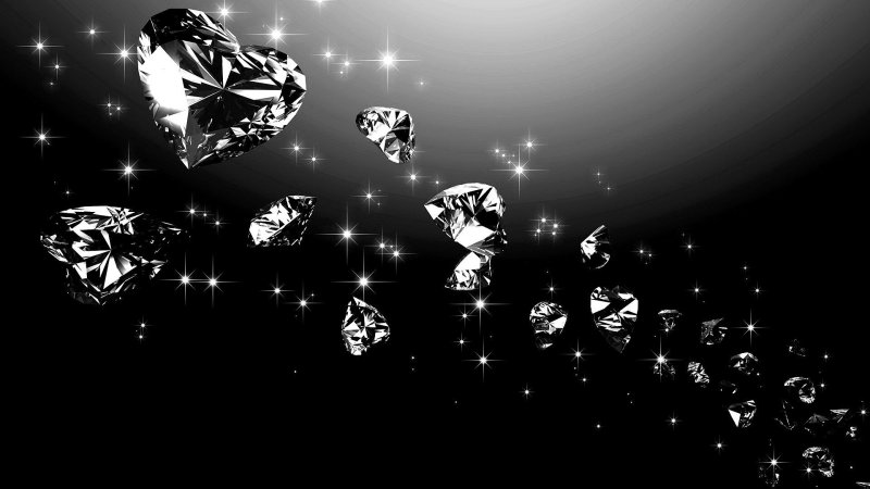 Россыпь бриллиантов на черном фоне