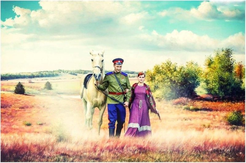 Казак в степи