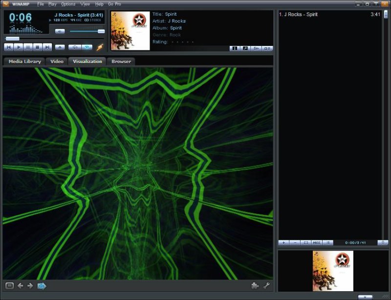 Винамп визуализация