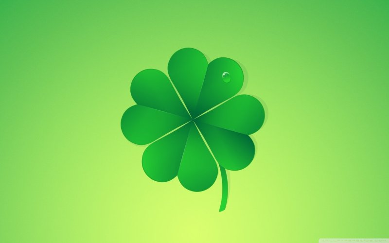 Четырёхлистный Клевер символ удачи