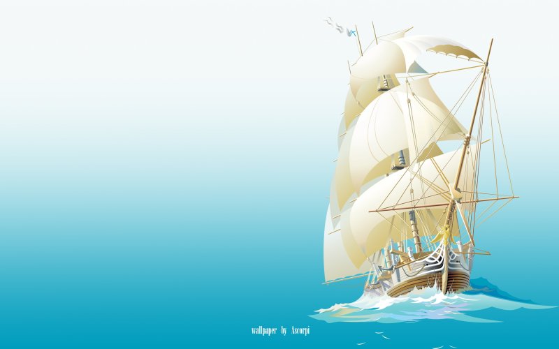 Корабль фон