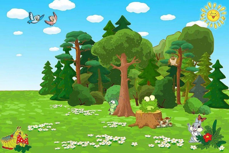 Лес мультик