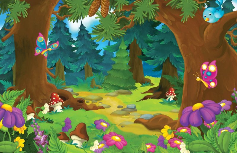 Иллюстрация сказочного леса