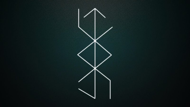 Руны на черном фоне