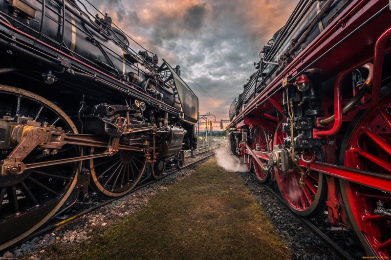 Красивый паровоз