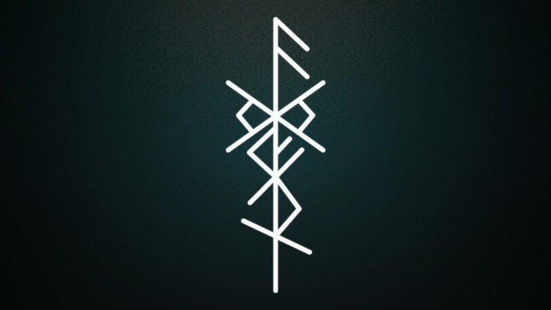 Руны на черном фоне