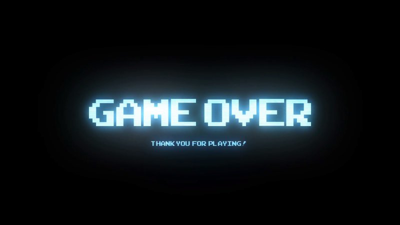 Надпись game over
