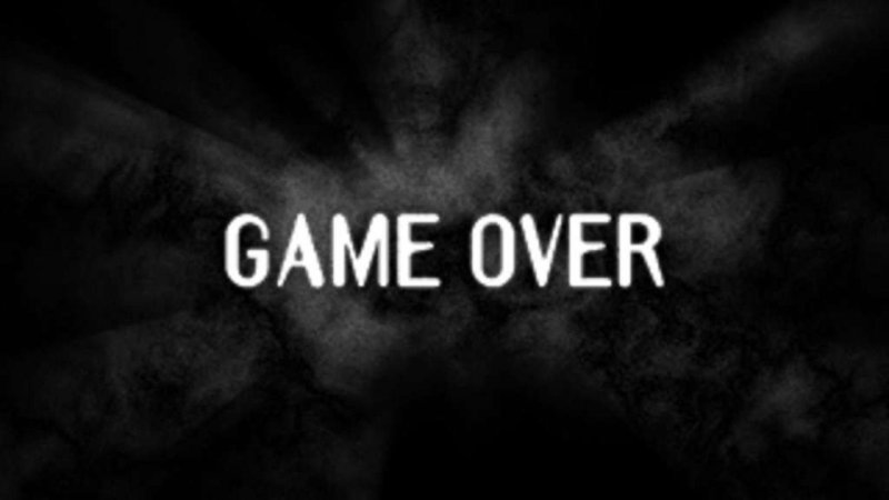 Надпись game over