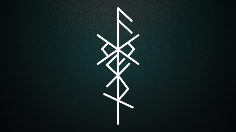 Руны на черном фоне