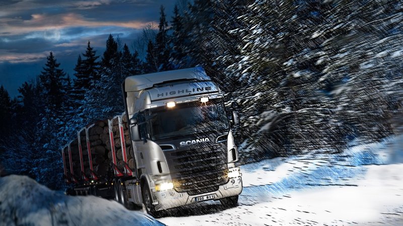 Вольво fh16, на зимнике