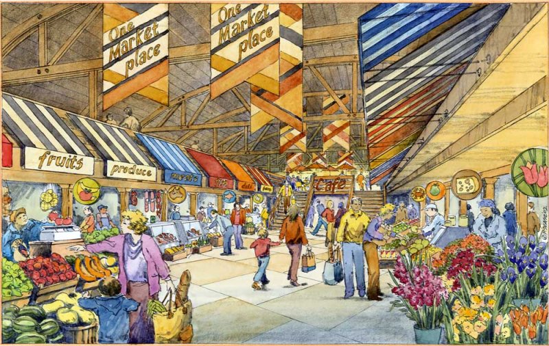 Рынок рисунок