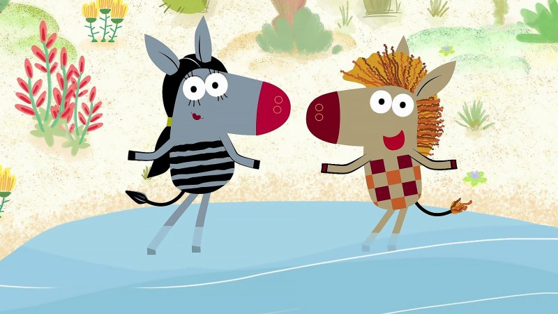 Зебра в клеточку герои мультфильма