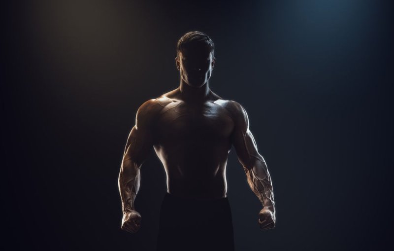 Фитнес на темном фоне