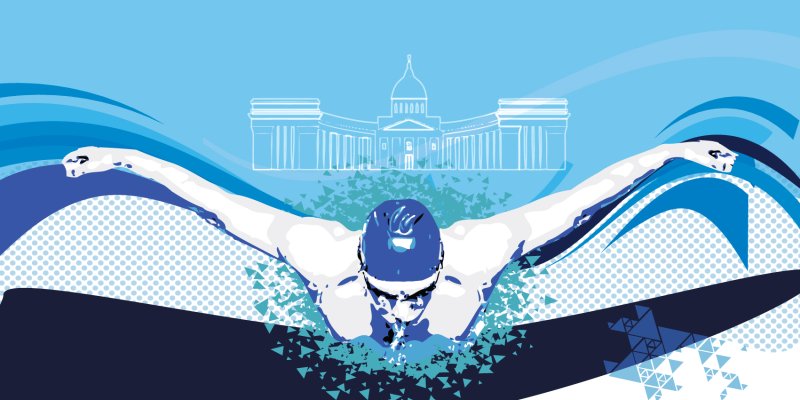 Пловец Баттерфляй вектор