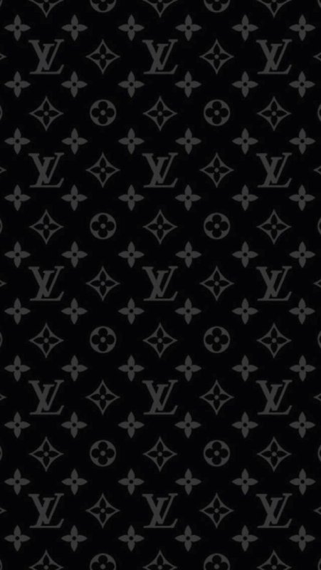 Черные обои Луи Виттон на айфон