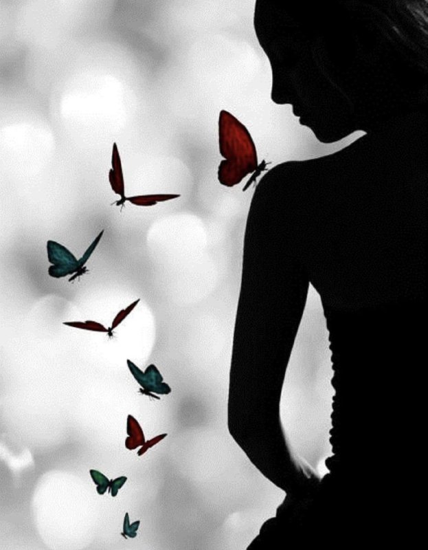 Красивый силуэт девушки