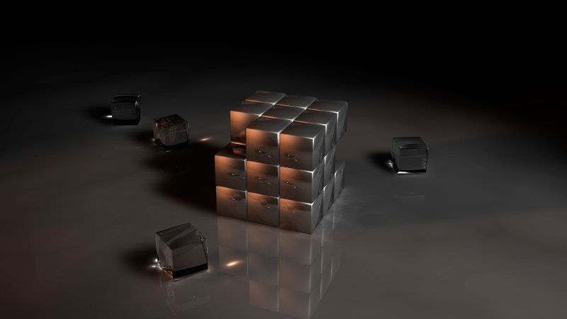 Обои кубики