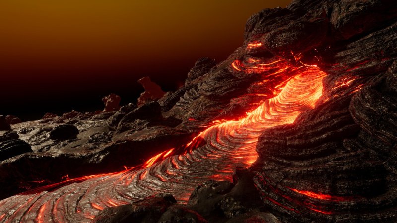 Река ЛАВЫ вулкана