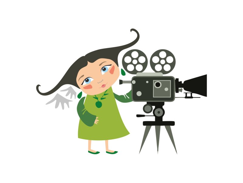 Съемка фильма иллюстрация
