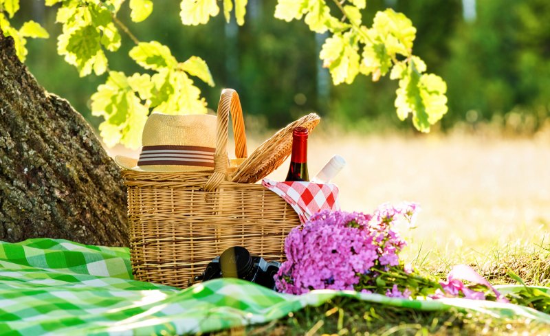 Пикник на природе весной