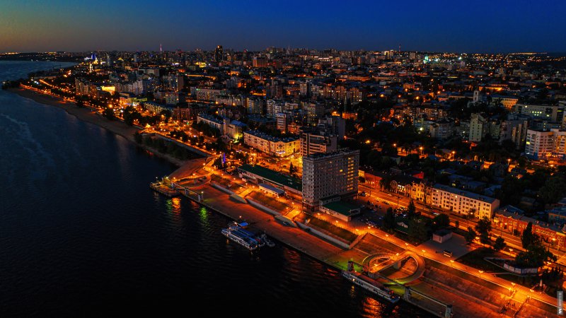 Волга Самара ночь