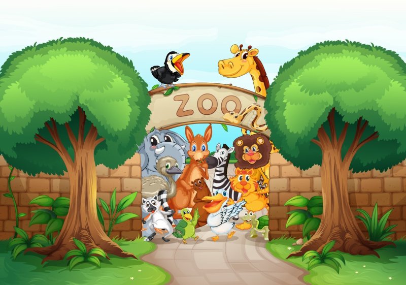 Зоопарк иллюстрация
