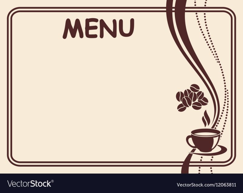 Рамка для меню кофейни