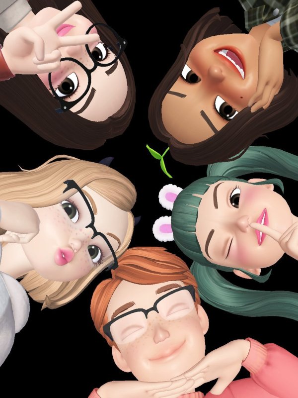 Четыре девушки мультяшные