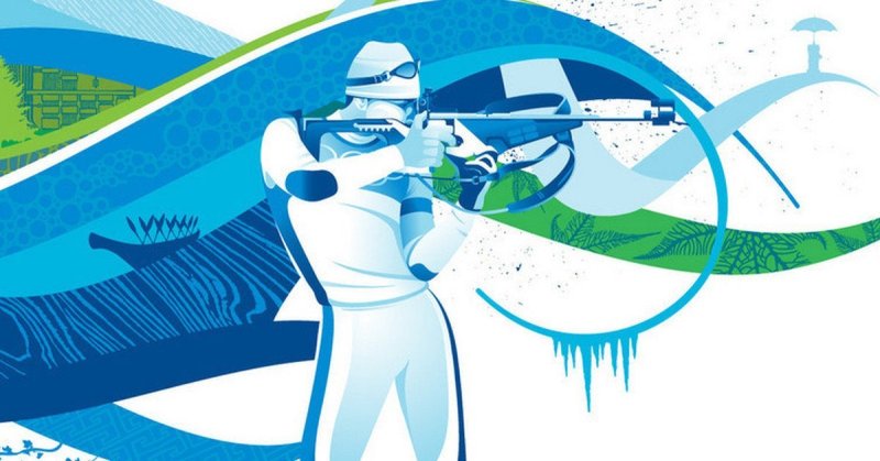 Биатлон иллюстрация