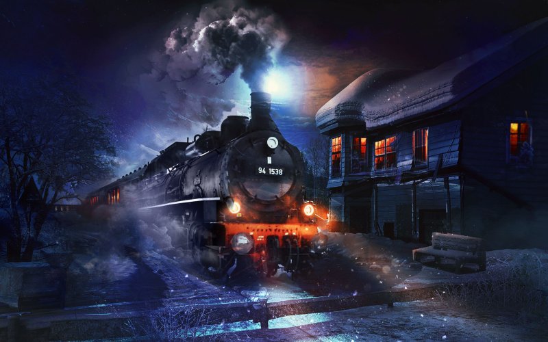 Локомотив поезд