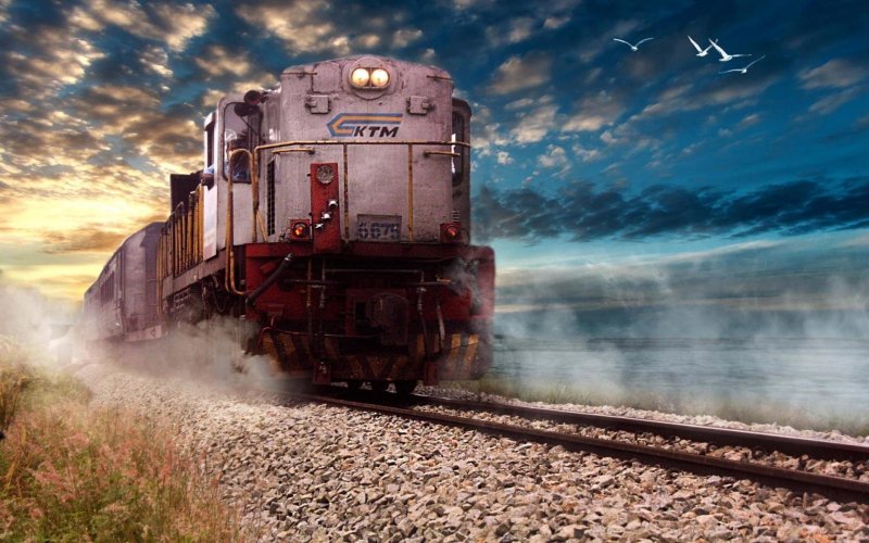 Локомотив поезд