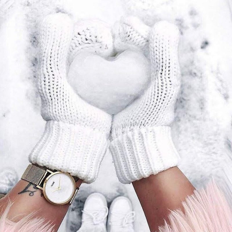 Красивые зимние варежки