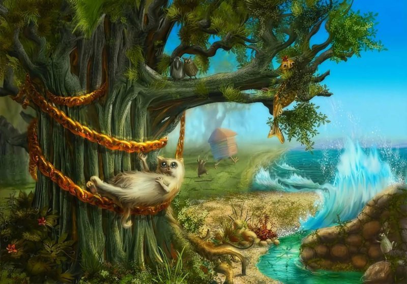 У Лукоморья дуб зеленысказки Пушкина