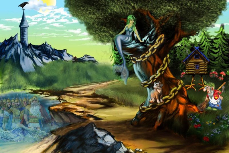 У Лукоморья дуб зеленысказки Пушкина