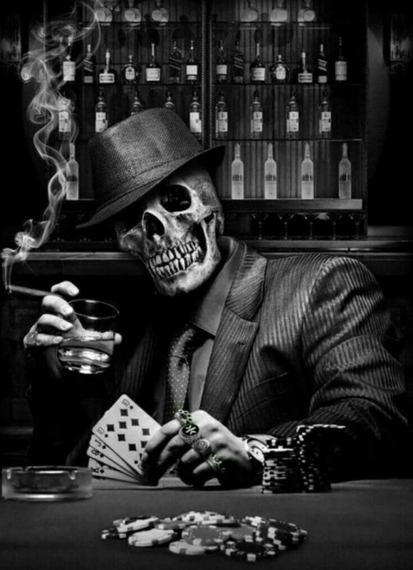 Череп с сигарой