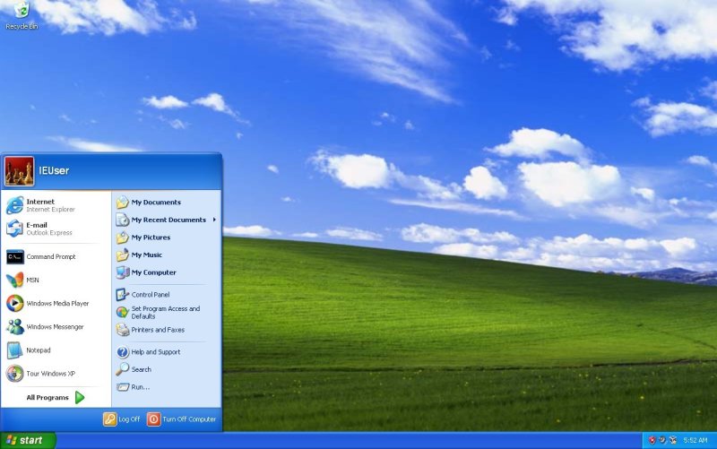 Windows XP рабочий стол
