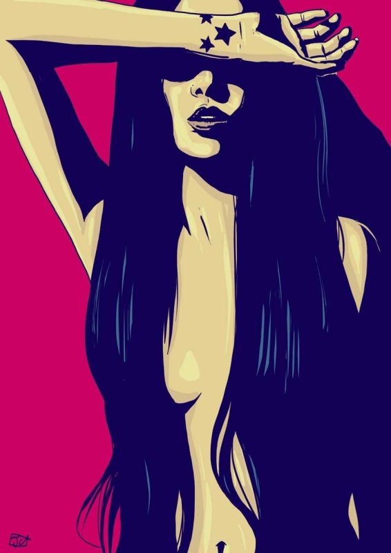 Дерзкая девушка арт