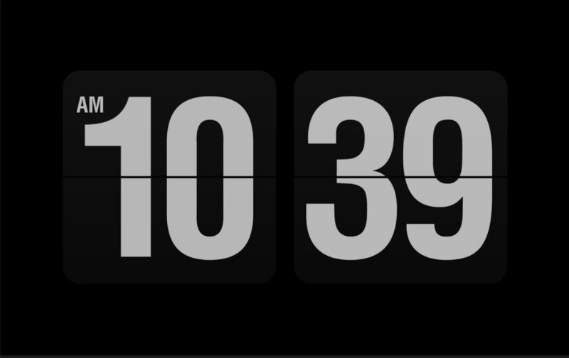 Заставка часы на макбук