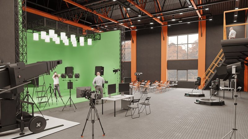 Хромакей съемочный павильон Мосфильм